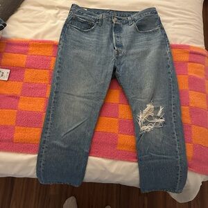 Levi's High Rise Button-Fly Blue Jeans